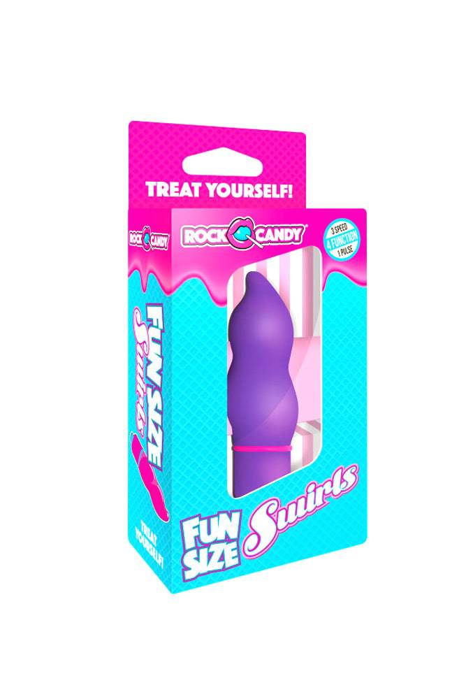 Rock Candy Toys - Fun Size Swirl Mini Vibrator - Purple - Stag Shop