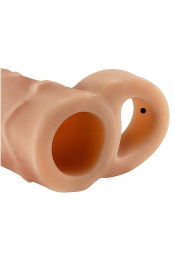 Pipedream - Fantasy X-tensions - Perfect 1 Inch Penis Extension with Ball Strap - Beige - Stag Shop