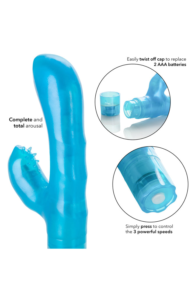 Cal Exotics - G-Kiss Dual Vibrator - Blue - Stag Shop