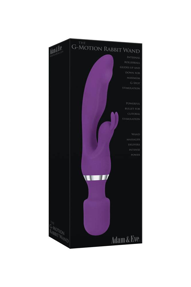 Adam & Eve - G-Motion Rabbit Wand - Purple - Stag Shop