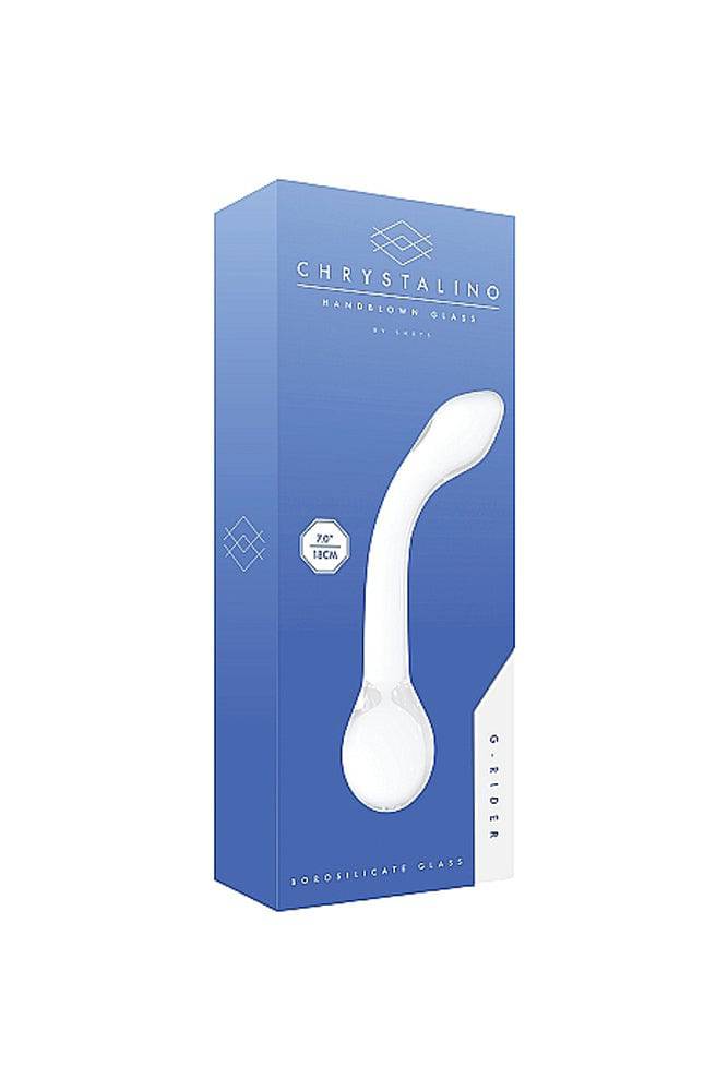 Shots Toys - Chrystalino - G-Rider Glass Dildo - White - Stag Shop