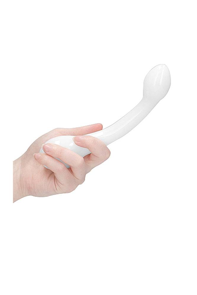 Shots Toys - Chrystalino - G-Rider Glass Dildo - White - Stag Shop