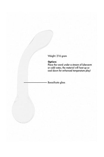 Shots Toys - Chrystalino - G-Rider Glass Dildo - White - Stag Shop