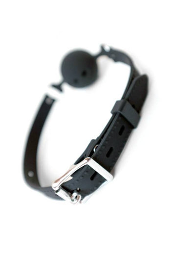 Stockroom - Breathable Silicone Ball Gag - Black - Stag Shop