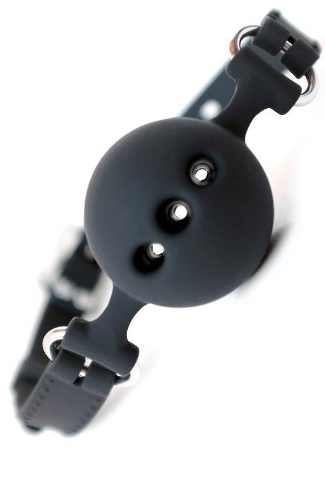 Stockroom - Breathable Silicone Ball Gag - Black - Stag Shop
