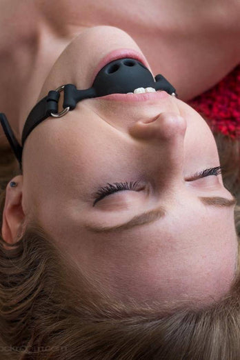 Stockroom - Breathable Silicone Ball Gag - Black - Stag Shop