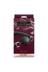 NS Novelties - Bondage Couture - Ball Gag - Black - Stag Shop
