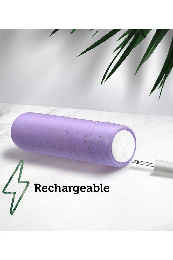 Blush Novelties - Gaia - Eco - Rechargeable Bullet Vibrator - Violet - Stag Shop