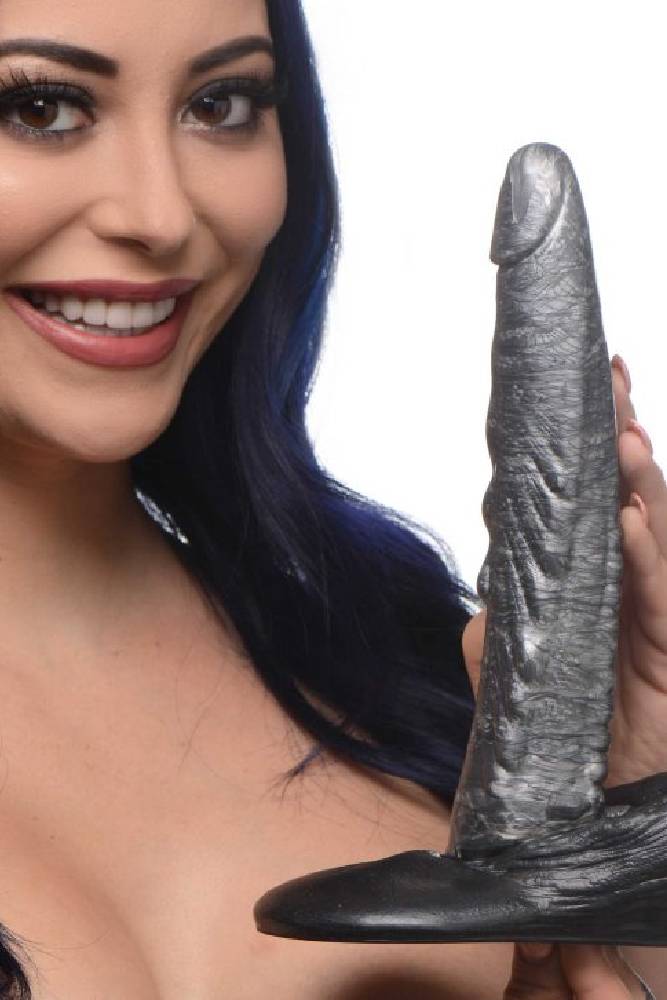 XR Brands - Creature Cocks - The Gargoyle Silicone Dildo - Silver - Stag Shop