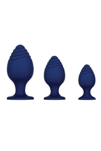 Evolved - Get Your Groove On Butt Plug Set - Blue - Stag Shop