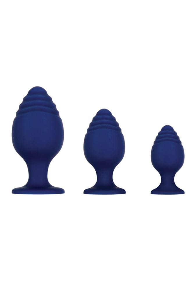 Evolved - Get Your Groove On Butt Plug Set - Blue - Stag Shop