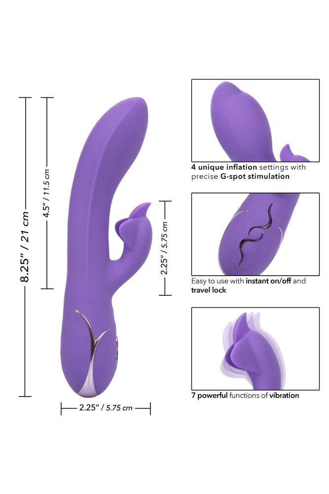 Cal Exotics - Insatiable G Inflatable - G Flutter - Dual Vibrator - Purple - Stag Shop