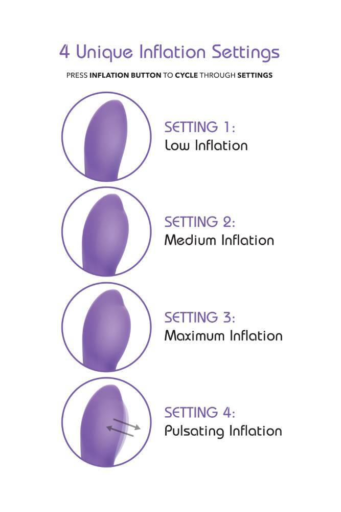 Cal Exotics - Insatiable G Inflatable - G Flutter - Dual Vibrator - Purple - Stag Shop