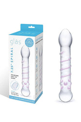 Gläs - Spiral Staircase Full Tip Dildo - Clear/Pink - Stag Shop