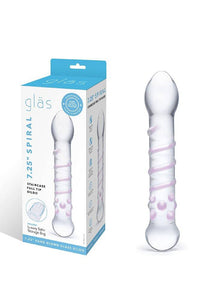 Thumbnail for Gläs - Spiral Staircase Full Tip Dildo - Clear/Pink - Stag Shop