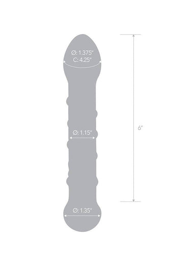 Gläs - Spiral Staircase Full Tip Dildo - Clear/Pink - Stag Shop