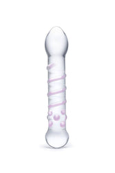 Gläs - Spiral Staircase Full Tip Dildo - Clear/Pink - Stag Shop
