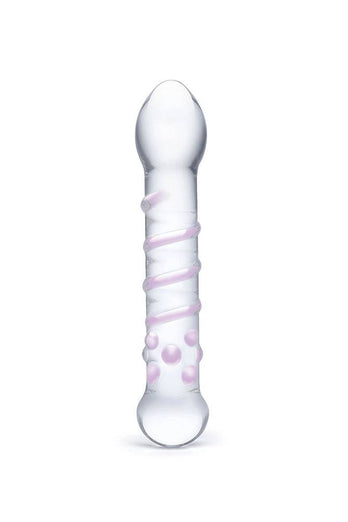 Gläs - Spiral Staircase Full Tip Dildo - Clear/Pink - Stag Shop
