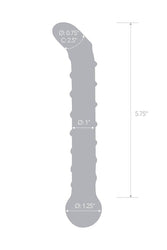 Gläs - Mr. Swirly G-Spot Glass Dildo - Clear/Blue - Stag Shop
