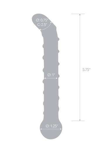 Gläs - Mr. Swirly G-Spot Glass Dildo - Clear/Blue - Stag Shop