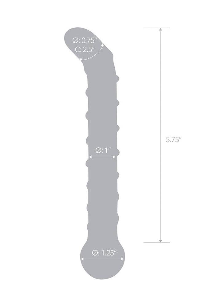Gläs - Mr. Swirly G-Spot Glass Dildo - Clear/Blue - Stag Shop