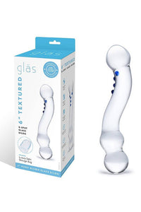 Thumbnail for Gläs - Textured G-Spot Glass Dildo - Clear/Blue - Stag Shop
