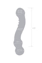 Gläs - Textured G-Spot Glass Dildo - Clear/Blue - Stag Shop