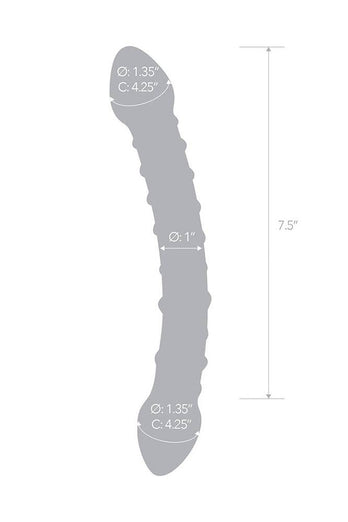 Gläs - Double Trouble Doubled Ended Glass Dildo - Clear - Stag Shop