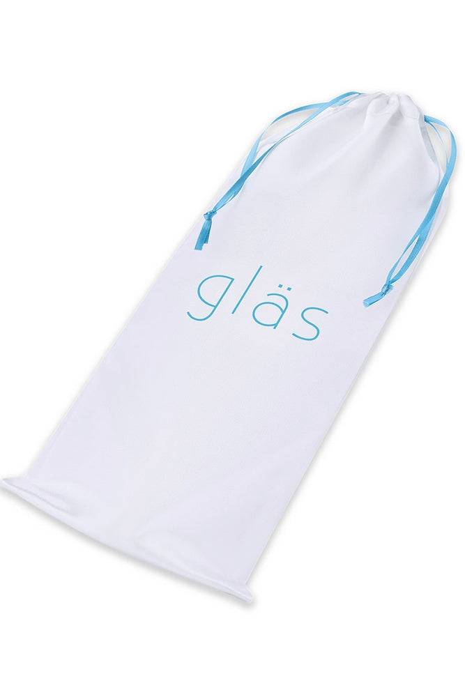 Gläs - Textured G-Spot Glass Dildo - Clear/Blue - Stag Shop