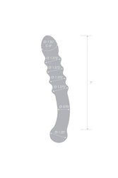 Gläs - Purple Rain Ribbed Glass Dildo - Purple - Stag Shop