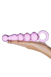 Gläs - Quintessence Beaded Anal Slider Glass Dildo - Pink - Stag Shop