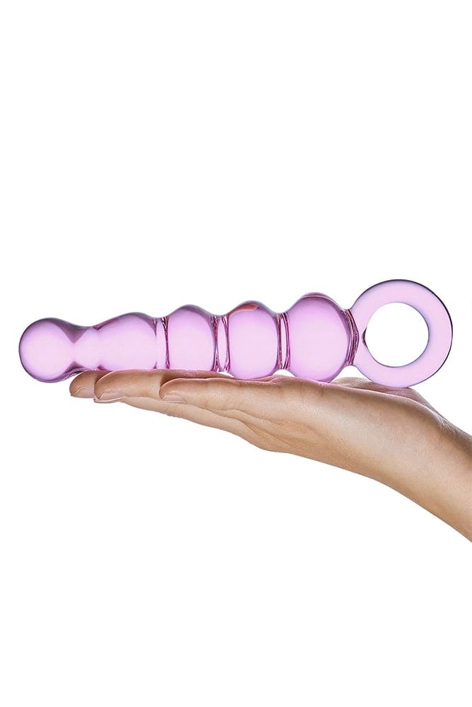 Gläs - Quintessence Beaded Anal Slider Glass Dildo - Pink - Stag Shop