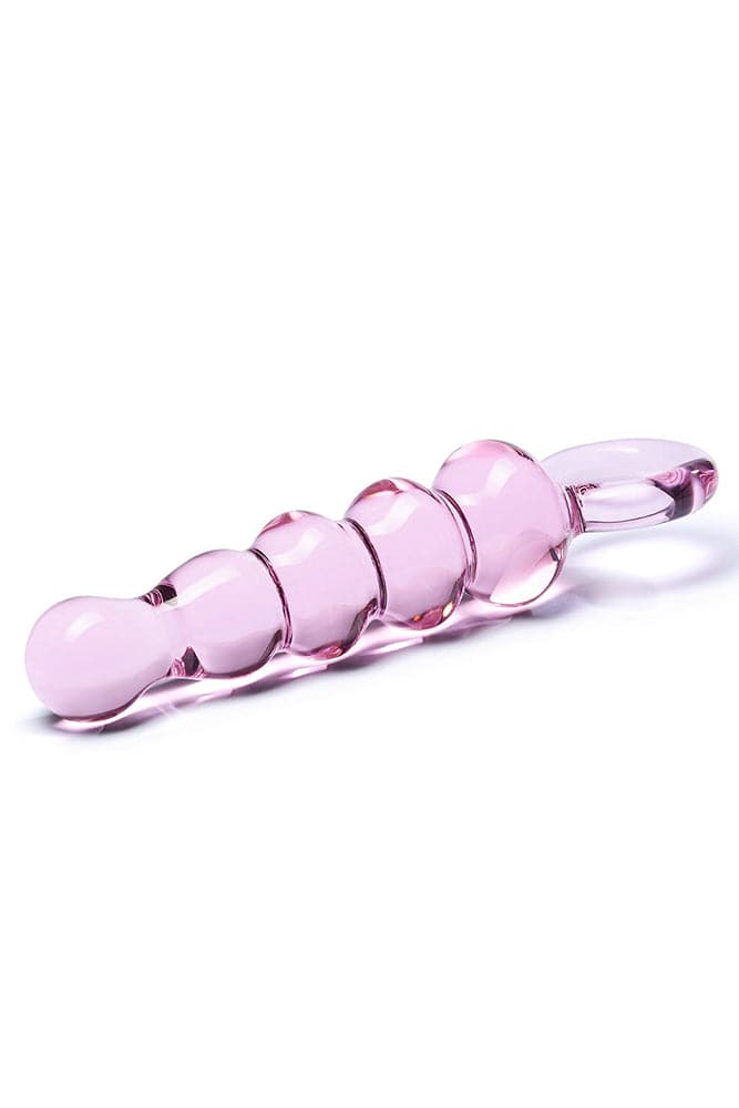Gläs - Quintessence Beaded Anal Slider Glass Dildo - Pink - Stag Shop