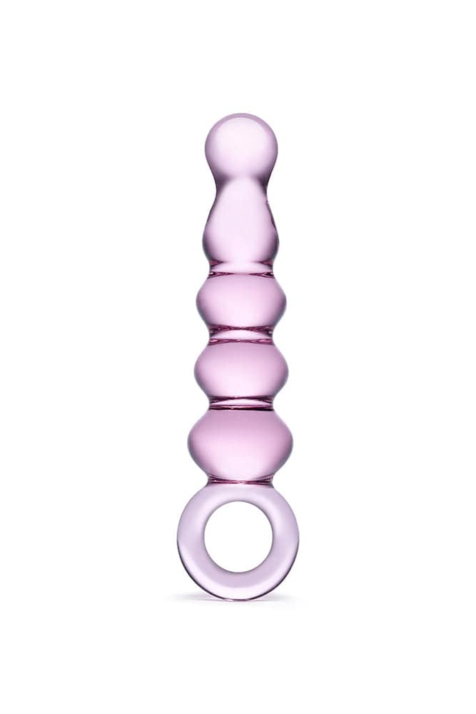 Gläs - Quintessence Beaded Anal Slider Glass Dildo - Pink - Stag Shop