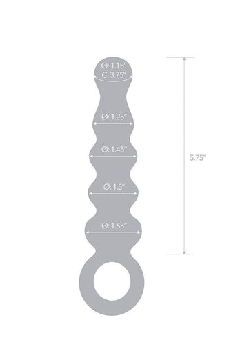 Gläs - Quintessence Beaded Anal Slider Glass Dildo - Pink - Stag Shop
