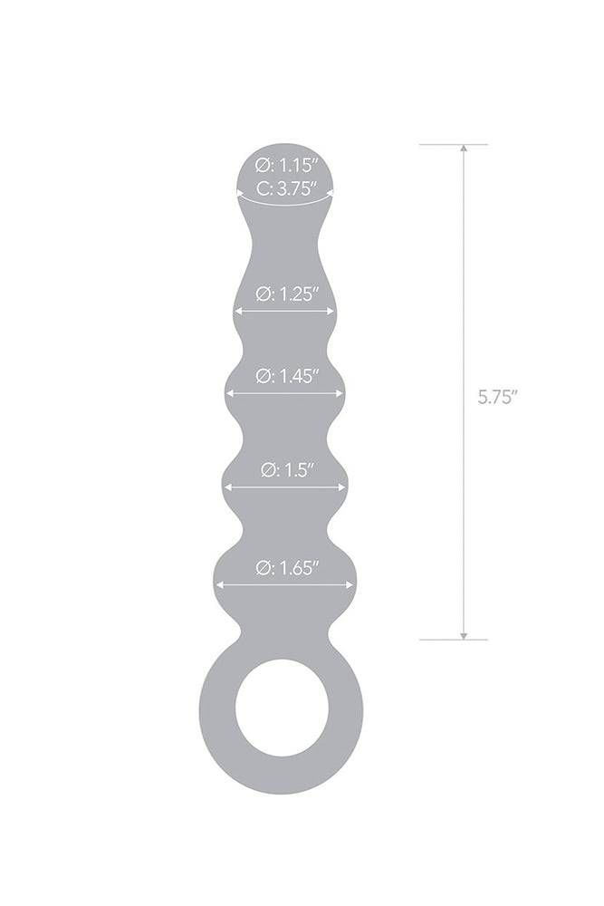 Gläs - Quintessence Beaded Anal Slider Glass Dildo - Pink - Stag Shop