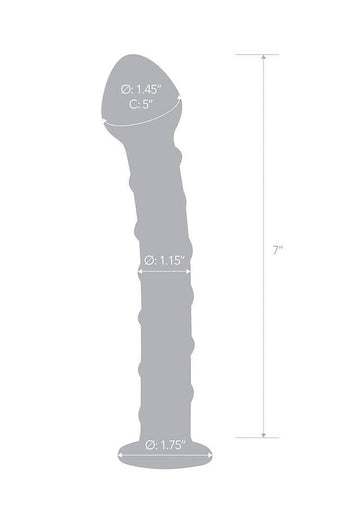 Gläs - Blue Spiral Glass Dildo - Blue/Clear - Stag Shop