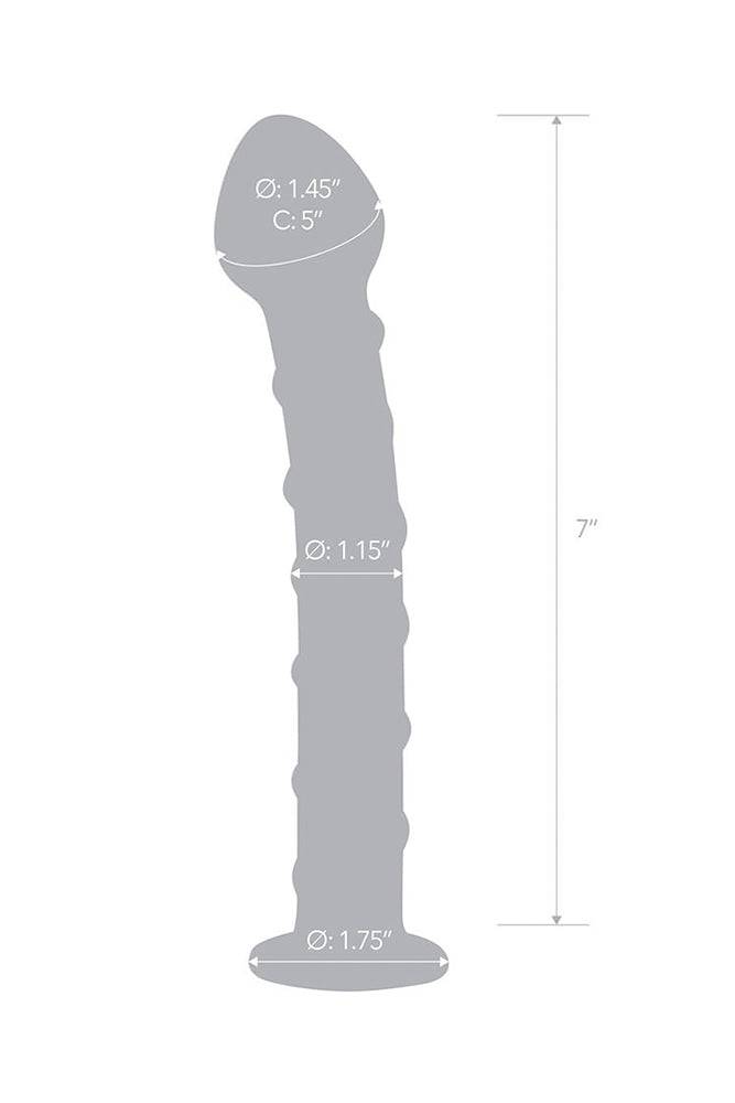 Gläs - Blue Spiral Glass Dildo - Blue/Clear - Stag Shop