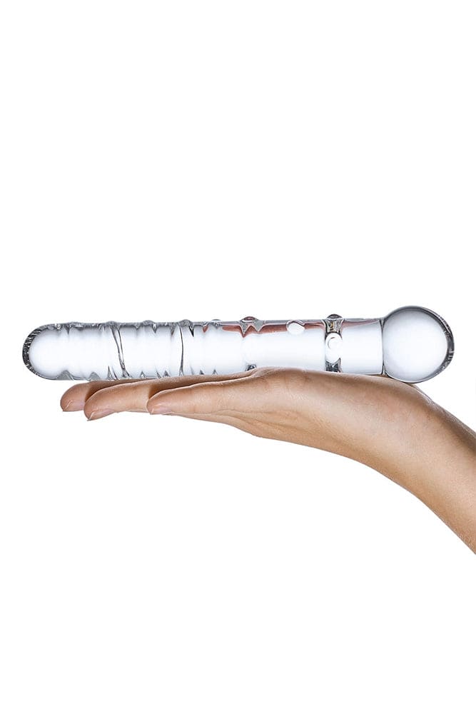 Gläs - Callisto Textured Glass Dildo - Clear - Stag Shop