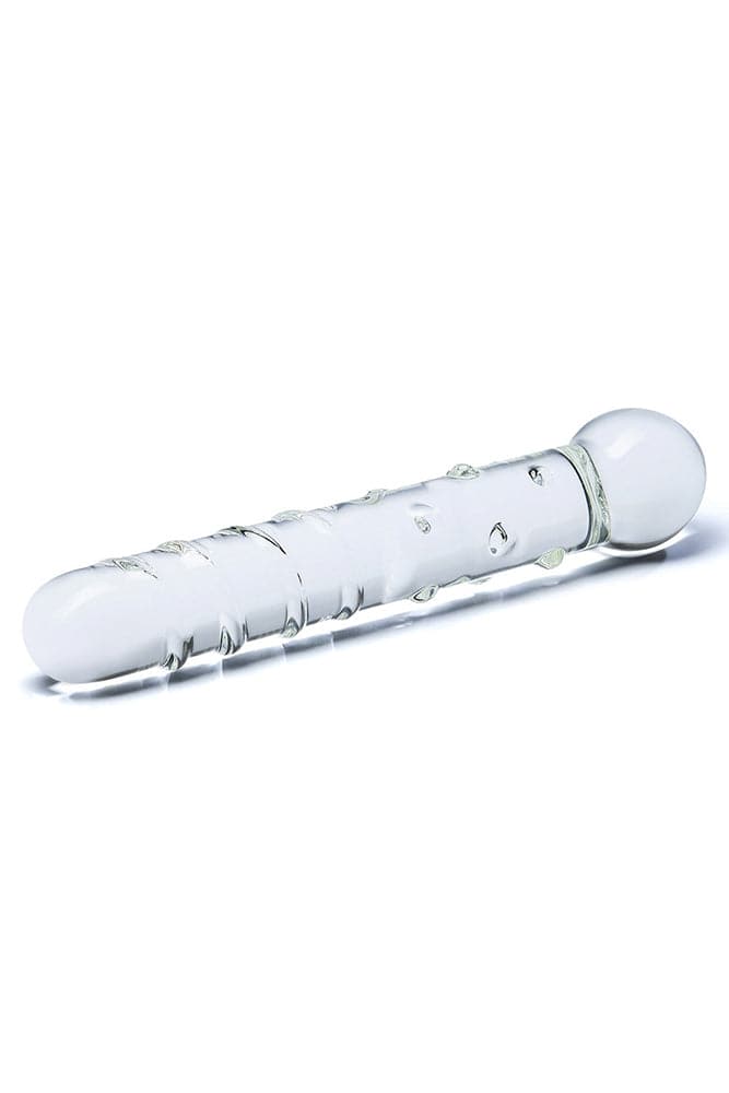 Gläs - Callisto Textured Glass Dildo - Clear - Stag Shop