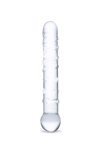 Gläs - Callisto Textured Glass Dildo - Clear - Stag Shop