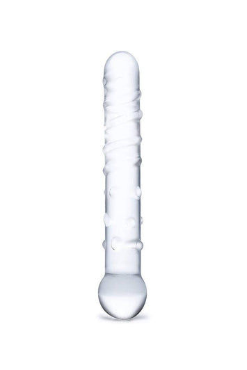 Gläs - Callisto Textured Glass Dildo - Clear - Stag Shop