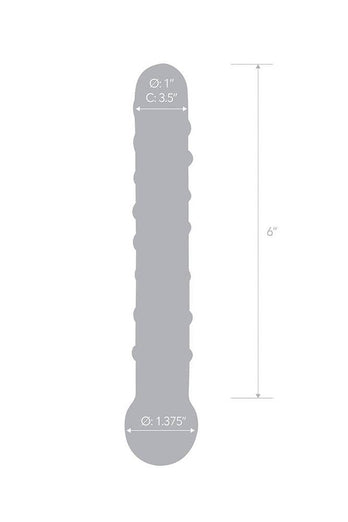 Gläs - Callisto Textured Glass Dildo - Clear - Stag Shop