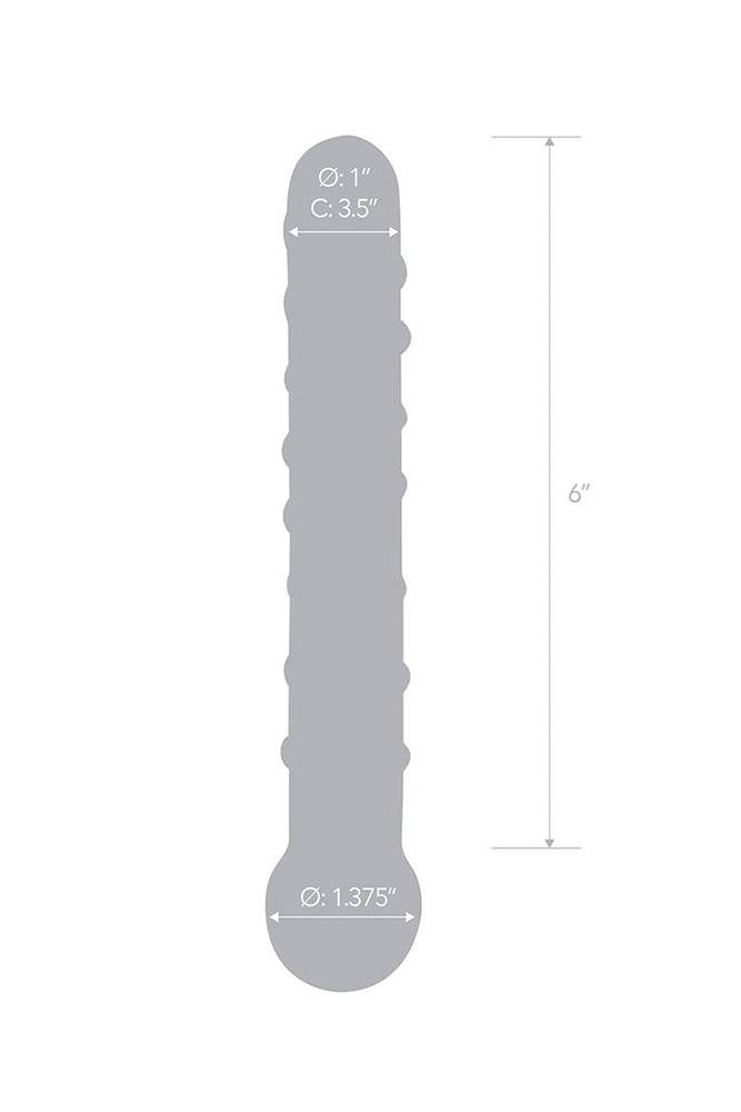 Gläs - Callisto Textured Glass Dildo - Clear - Stag Shop