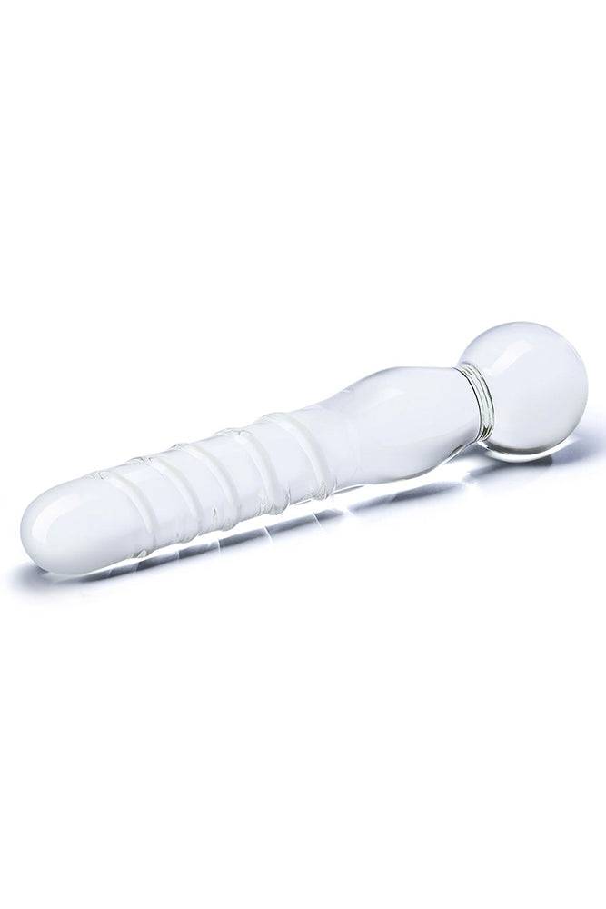 Gläs - Joystick Textured Glass Dildo - Clear - Stag Shop