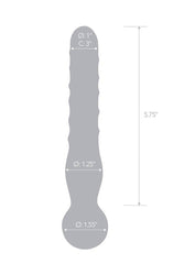 Gläs - Joystick Textured Glass Dildo - Clear - Stag Shop