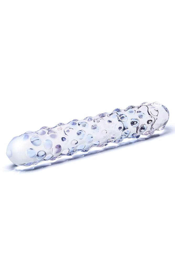 Gläs - Purple Rose Nubby Dildo - Clear - Stag Shop