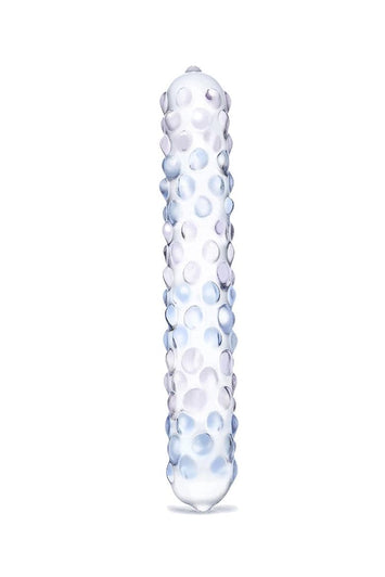 Gläs - Purple Rose Nubby Dildo - Clear - Stag Shop