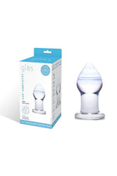 Gläs - Amethyst Rain Glass Butt Plug - Clear/Blue - Stag Shop