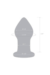 Gläs - Amethyst Rain Glass Butt Plug - Clear/Blue - Stag Shop